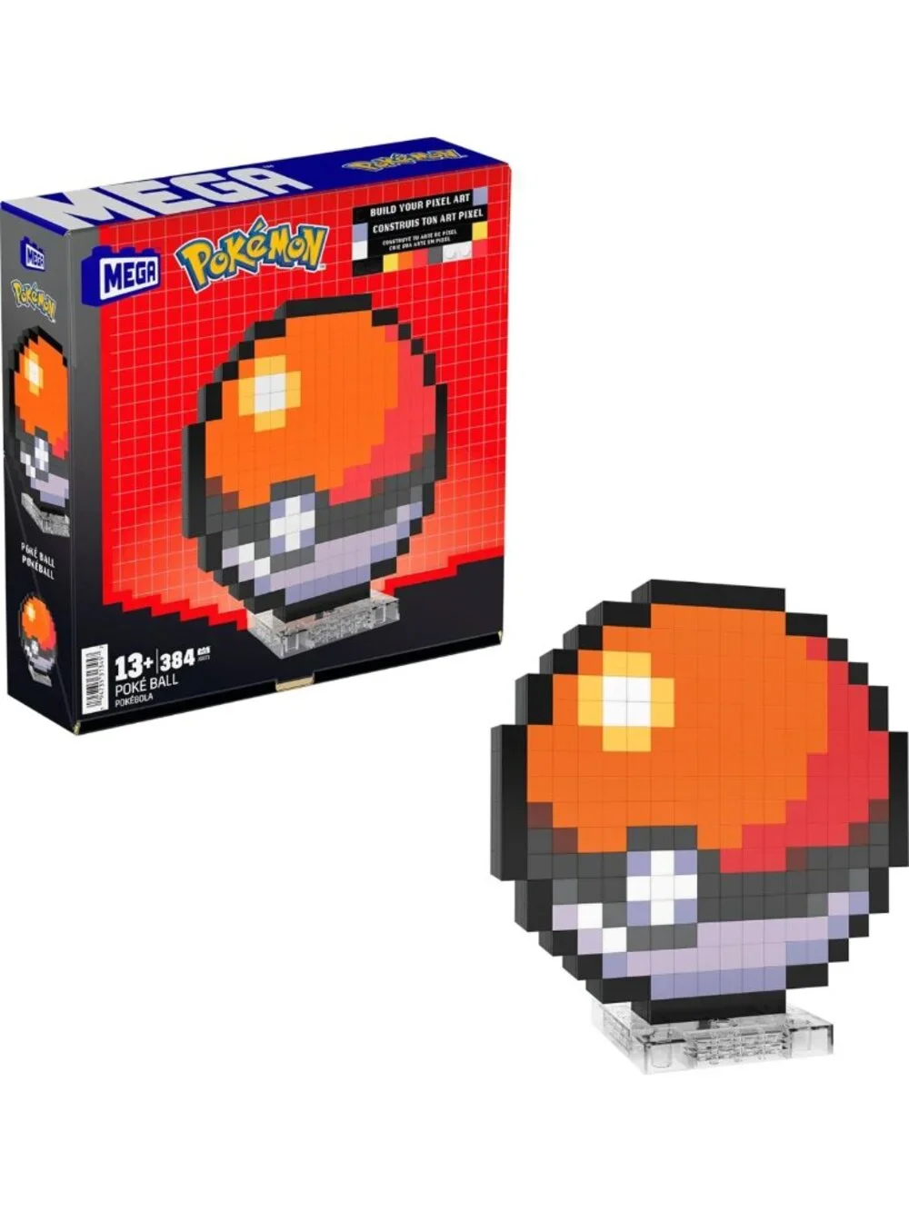 Ultimate Pokémon Building Set - 381 Pieces, 6-Inch Action Figure & Poke Ball
